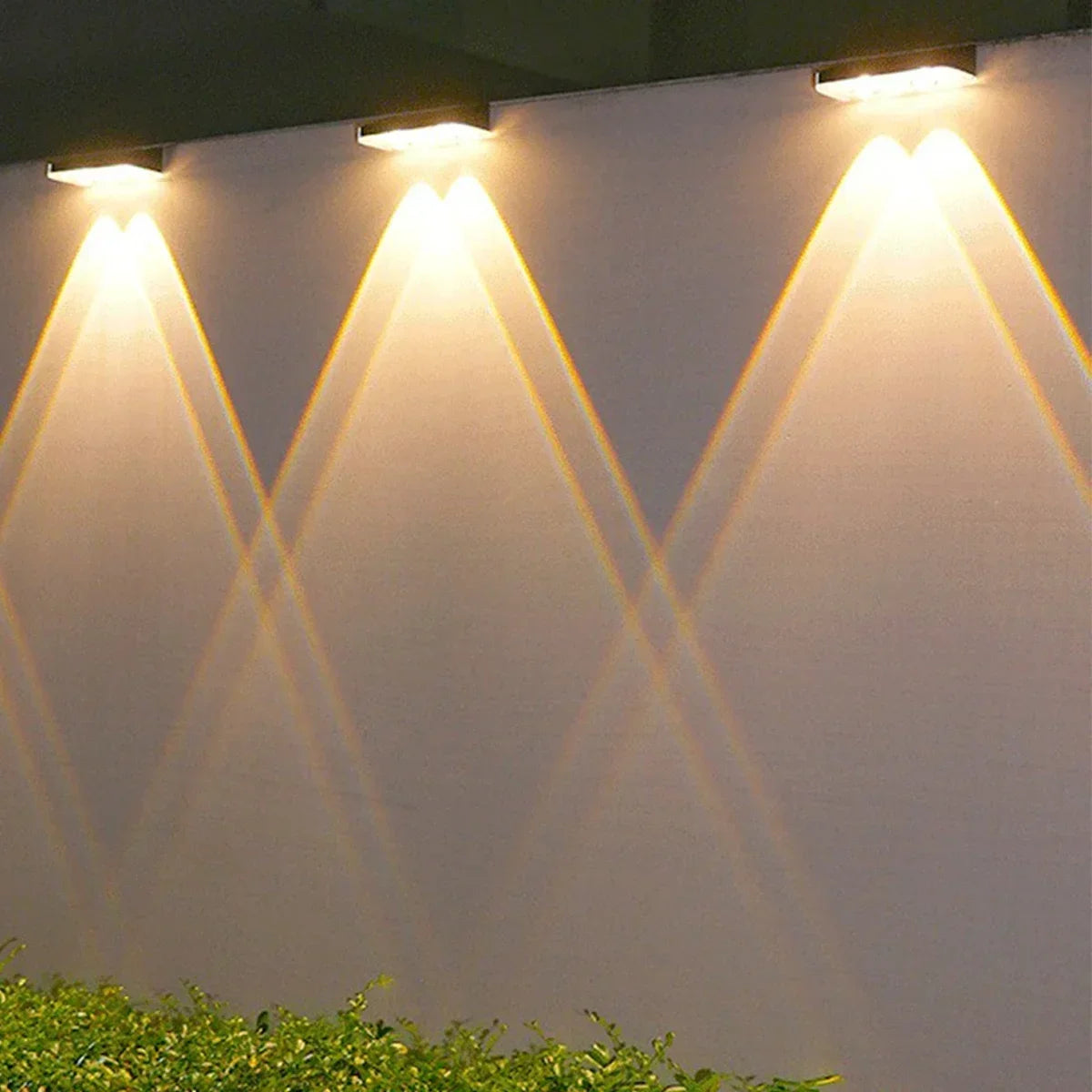 applique murale solaire moderne noire lumières led ip65 étanche cale