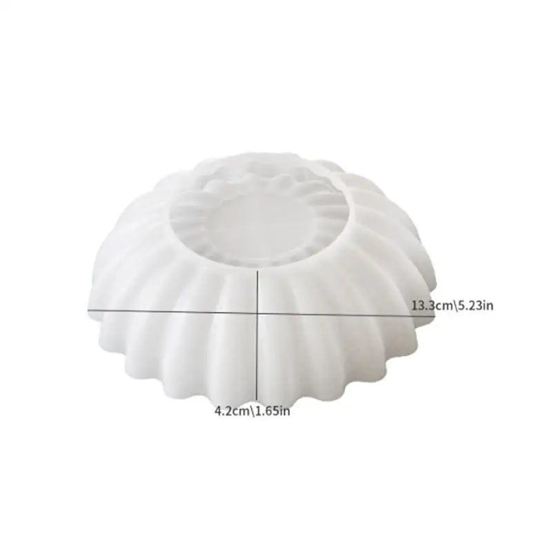 récipient silicone coquillage fleur vase support bougie plante décoration moderne ondulé motifs rayonnants
