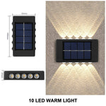 lampe murale solaire moderne led noire panneau solaire blanc diffuseurextérieur ip65 étanche