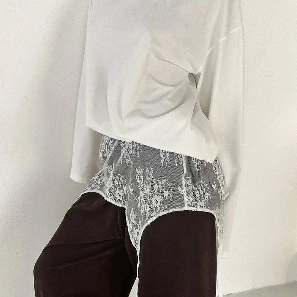 culotte dentelle blanche moderne élégante hautement élastique polyester junior opaque adhésif gris