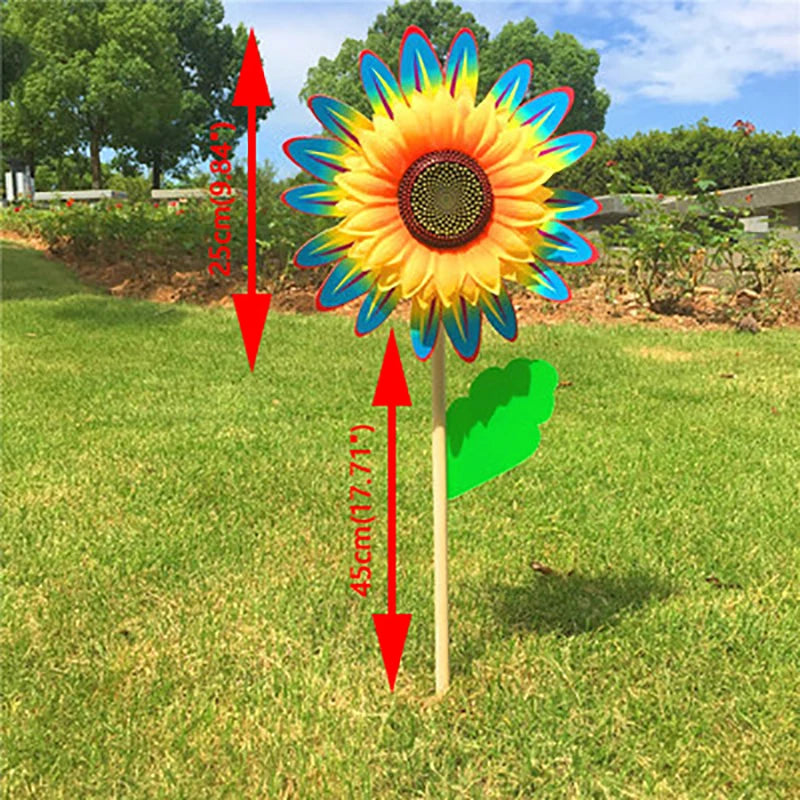 fleur artificielle jaune rouge verte bleu rayonnante moderne décoration extérieure tige bois feuille verteextérieur