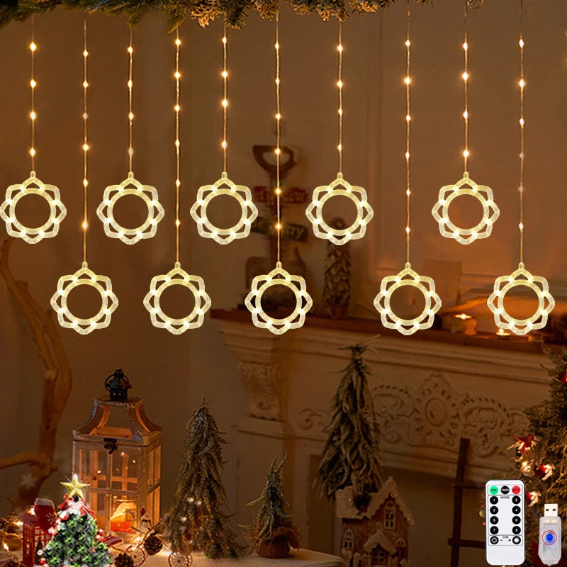 guirlande lumineuse moderne blanc multicolore forme géométrique décorative chambre noël