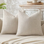 housses coussin décoratives polyester beige gris contemporaines simples maison neutres