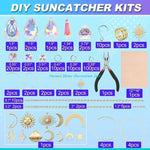 kits diy cristaux irisés suncatchers bijoux bohèmes dorées étoiles lunes
