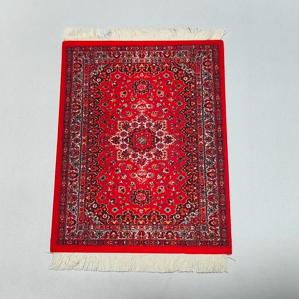 tapis souris motif fleurs persan classique caoutchouc antidérapant informatique bleu