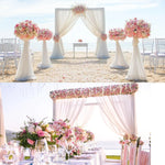 guirlande florale mariage extérieur fleurs roses blanches arches décorations festives anniversaire fêtes prénuptielles