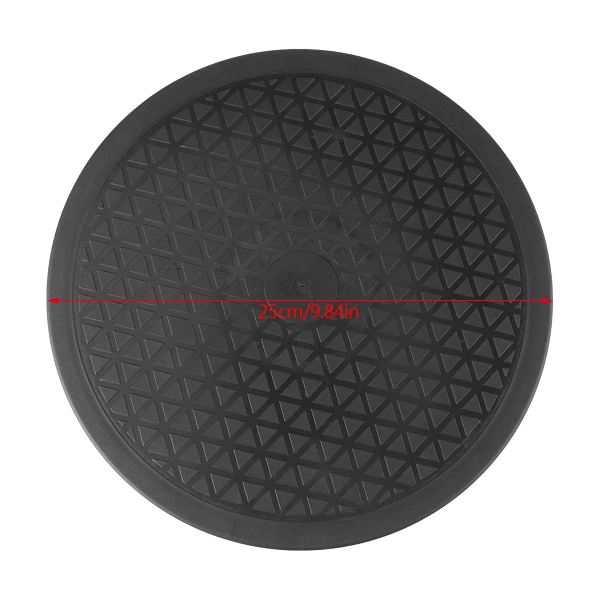 support rotatif noir poterie triangles relief moderne 25cm fixations invisibles