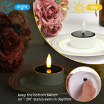 bougies led solaires sans flamme blanc noir modernes decoration intérieure interrupteur rotatif forme coupe