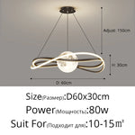 suspension lumineuse moderne minimaliste noir blanc anneau lune opale salle étude chambre