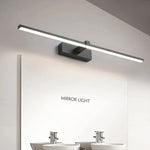 lampe miroir postmoderne noir mat fixée mur éclairage led moderne 60cm 80cm 100cm