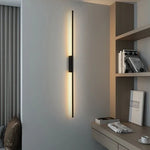 lampes murales led modernes minimaliste noir blanc chaud 60cm 80cm 100cm chambre cuisine salle