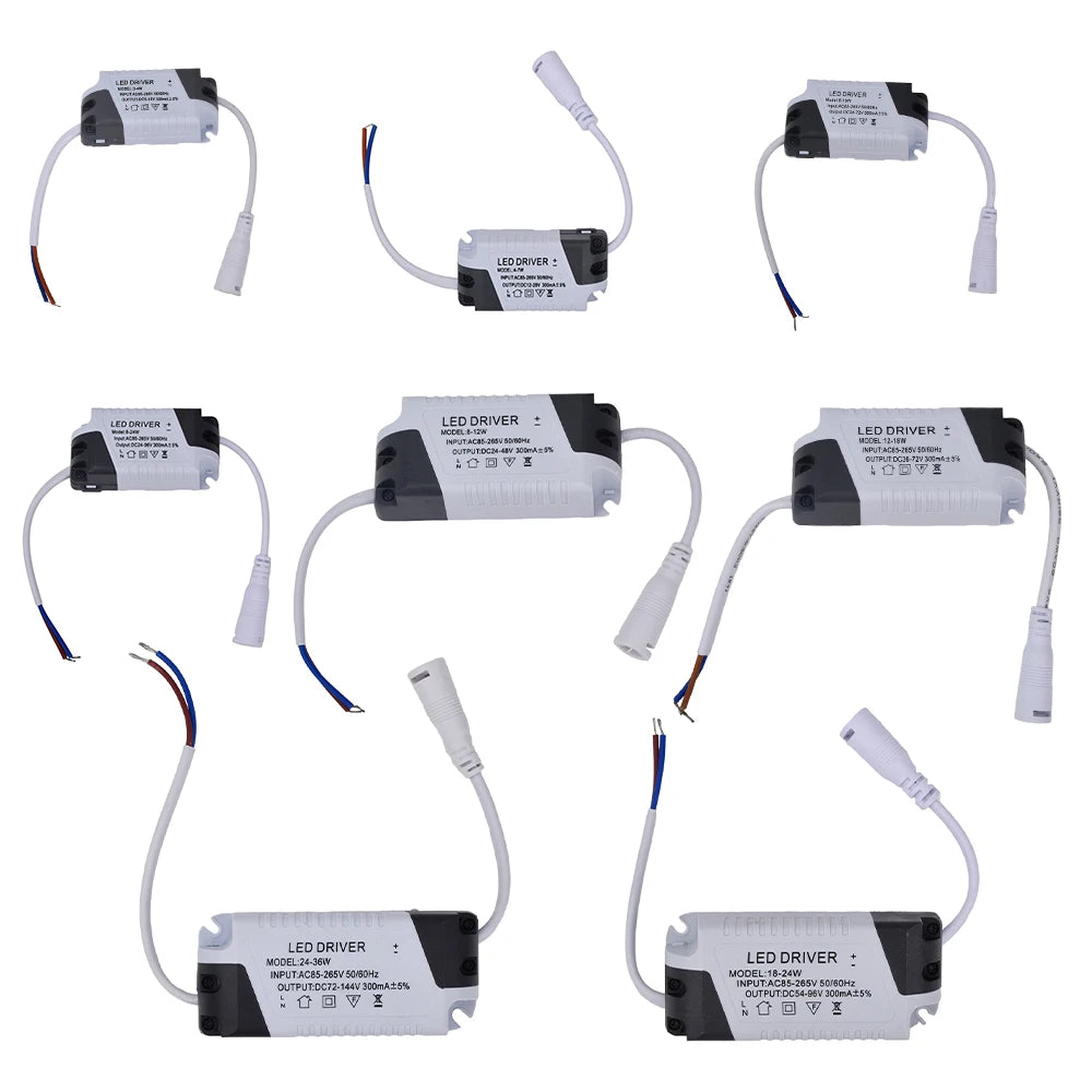 adaptateur alimentation led driver 24v 12w 18w 24w gris noir électronique