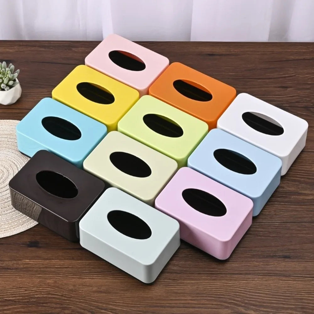 boîte mouchoirs moderne multicolore texture mat plastique papier mouchoir jaune orange bleu vert rose