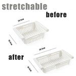 paniers rangement blanc rose bleu perforés modernes clips réfrigerateur storage rack adjustable cuisine