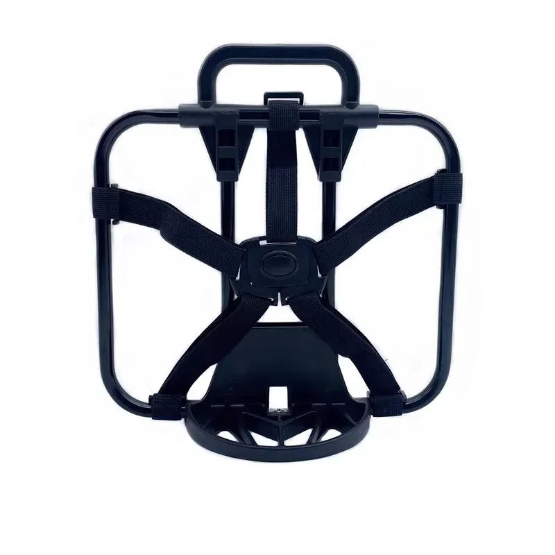 support sac dos pliant brompton aluminium alliage noir clips bandes élastiques ajustables sac dos