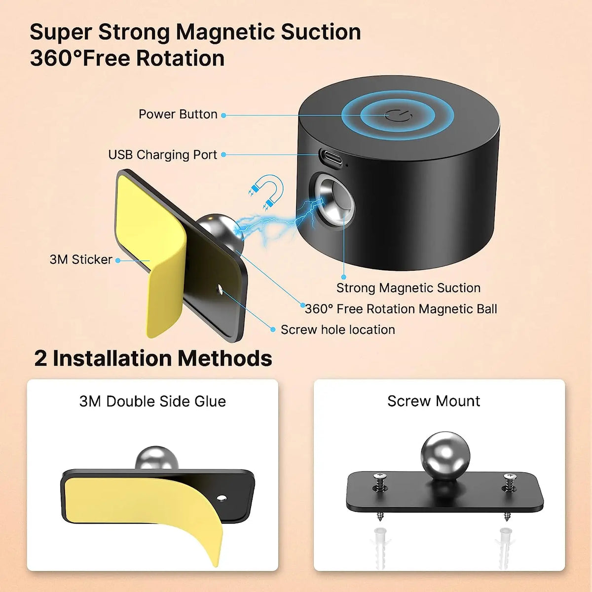 lampes murales led noir moderne minimaliste modes couleur télécommande rechargeable tactile