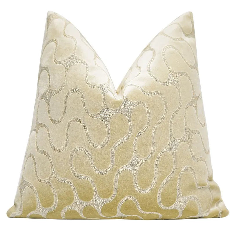 housse coussin velours géométrique contemporain 30x50 45x45 50x50 gris vert doré