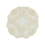 serviettes table brodées dentelle beige blanc classiques maison fête mariage