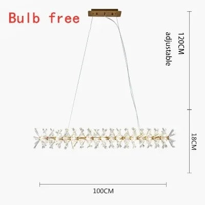 lustre suspension moderne cristal doré transparent luminaires salon luxe géométrique