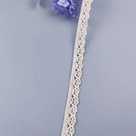 ruban dentelle coton blanc noir motifs floraux classique décoration mariage colis artisanat