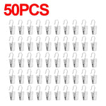 pinces rideau métal moderne argentées lisses opaques 10pc 20pc 30pc 50pc