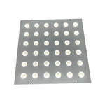 plafonnier led moderne blanc rangées diodes télécommande vis fixations surface