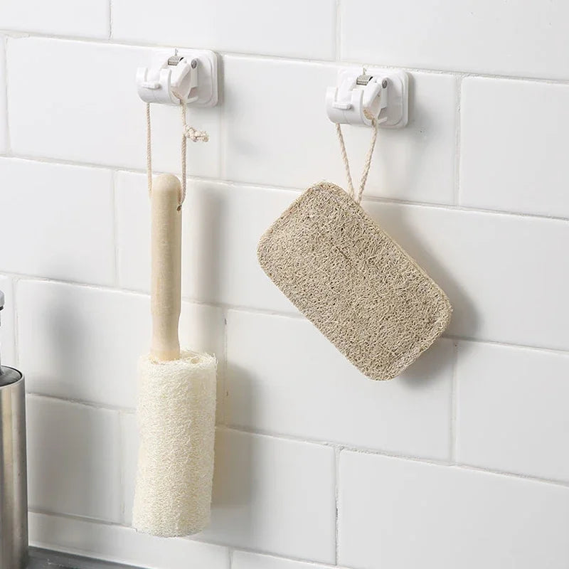 crochet rideau adhésif transparent moderne pièces barre serviette brosses éponges