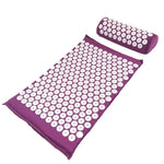 tapis massage acupuncturé violet bleu marine vert rondelles blanches moderne sac rangement