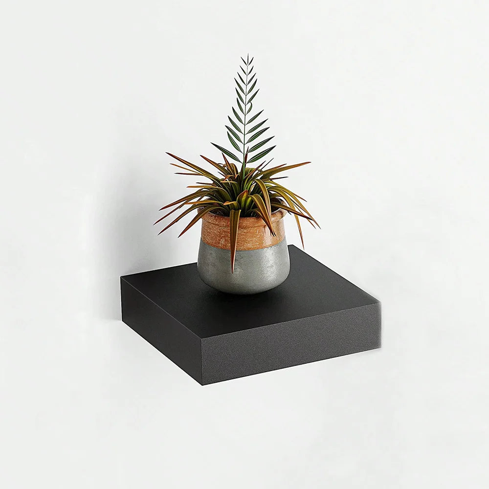 étagères murales modernes bois noir blanc minimalistes adhésives salon chambre coucher