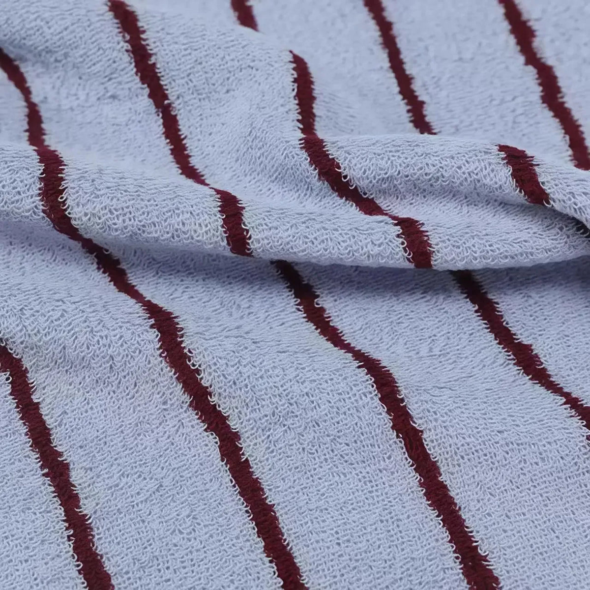 serviettes maison coton polyester rayures horizontales marron vert bleu clair