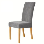housse chaise salle manger extensible grise motif carre moderne cuisine