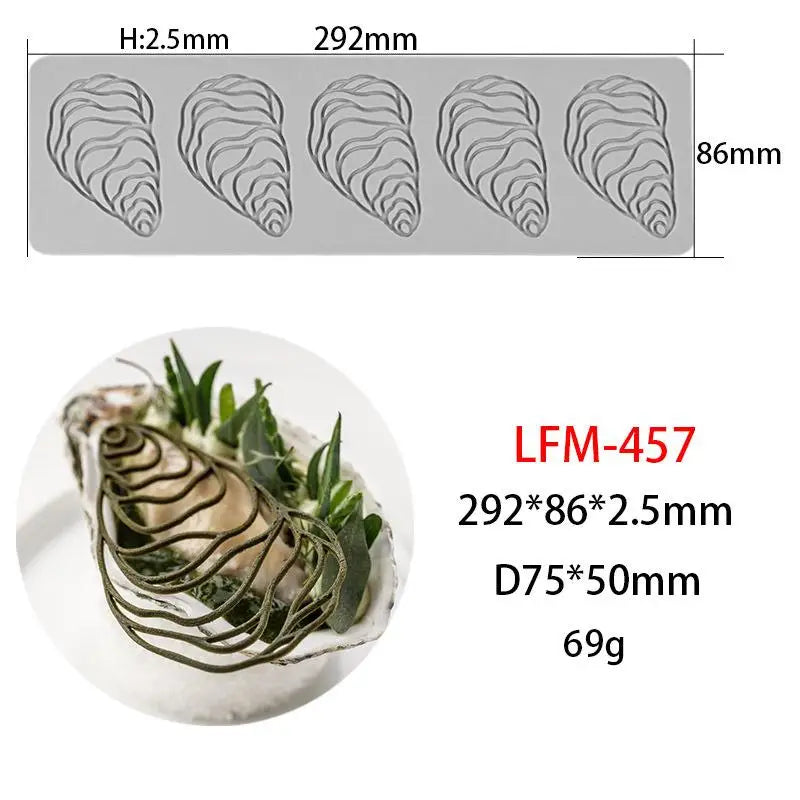 moules gâteau silicone motifs crustacés gris clair modernes décoration sucrerie