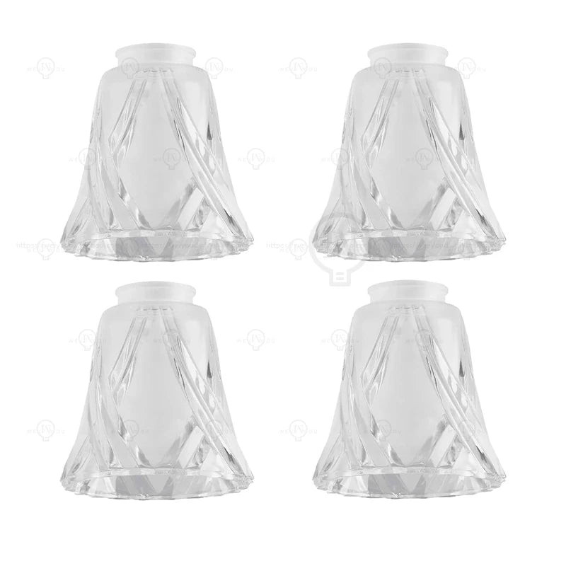 abat jour verre transparent relief floral classique plafonnier luminaire opacité traditionnel fixations invisibles