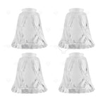 abat jour verre transparent relief floral classique plafonnier luminaire opacité traditionnel fixations invisibles