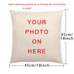 coussin carré coton lin motif imprimé simple décoratif taille 45cm 45cm fixation fermeture glissière