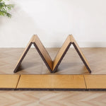 tapis pliable fibre noix coco beige moderne texture paille minimaliste respirant polyvalent support sieste