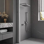 rideau douche blanc texturé rayures verticales moderne opacité ourlet standard polyester respectueux environnement