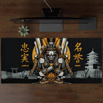 tapis souris samouraï noir doré motifs japonais loyalty honor tapis jeu rapide gamers décoration