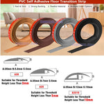bande transition sol pvc autoadhésive noir beige moderne 3mm 7mm 12mm