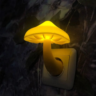 Veilleuse champignon LED blanche sur prise murale