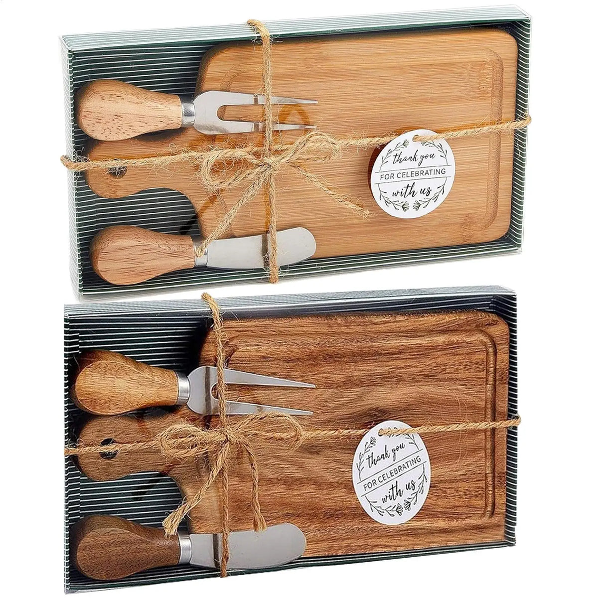 planche découper ensemble couteaux bois naturel rayures rustique anneau mariage noël décoration festive famille
