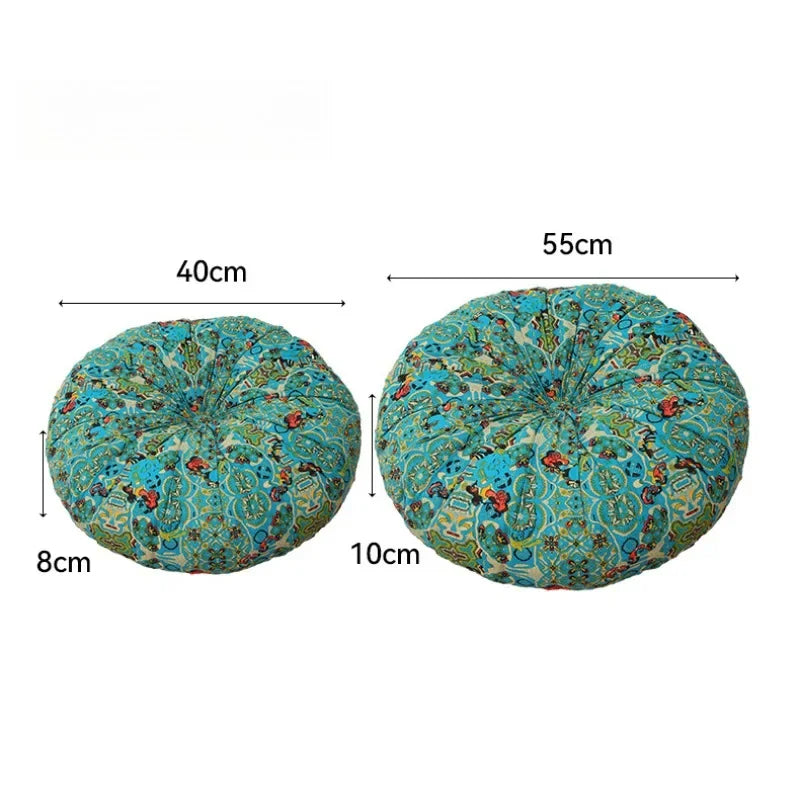 coussin ethnique motif floral géométrique bleu rouge vert beige coussin siège coussin dossier polyester