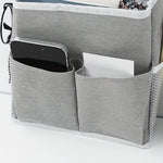 sac rangement mural gris toile lin moderne pliable multiple poches compartments fonctionnel