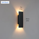 lumière led applique murale moderne étanche ip65 18w blanc noir adhésiveextérieur