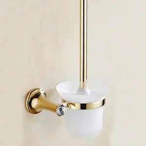 Accessoires salle bain or cristal moderne porte savon support papier toilette porte serviettes mural