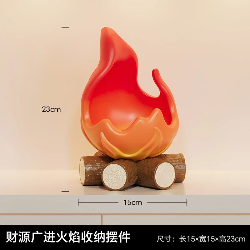 bougies décoratives créatives flammes stylisées bois modernes intérieur extérieur festive cadeau rouge orange