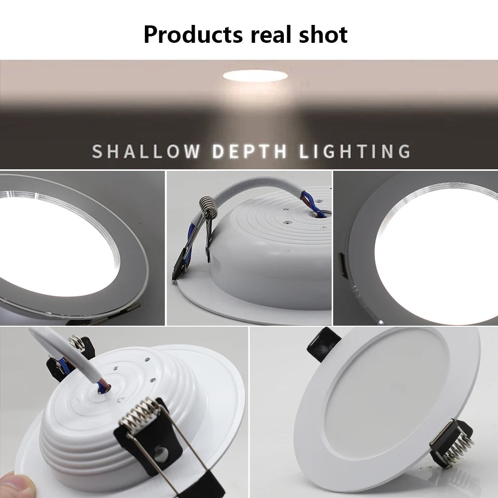 Spot LED 18W blanc moderne clips opacité éclairage intérieur 78mm 93mm 55mm 65mm 103mm