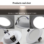Spot LED 18W blanc moderne clips plastique éclairage intérieur 78mm 93mm 55mm 65mm 103mm