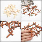 croix bois naturel simple minimaliste décoration murale pendentifs bricolage