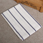 serviettes cuisine coton blanc bleu marine rayures classiqueReusable Washable Table Mat Napkin Dinner